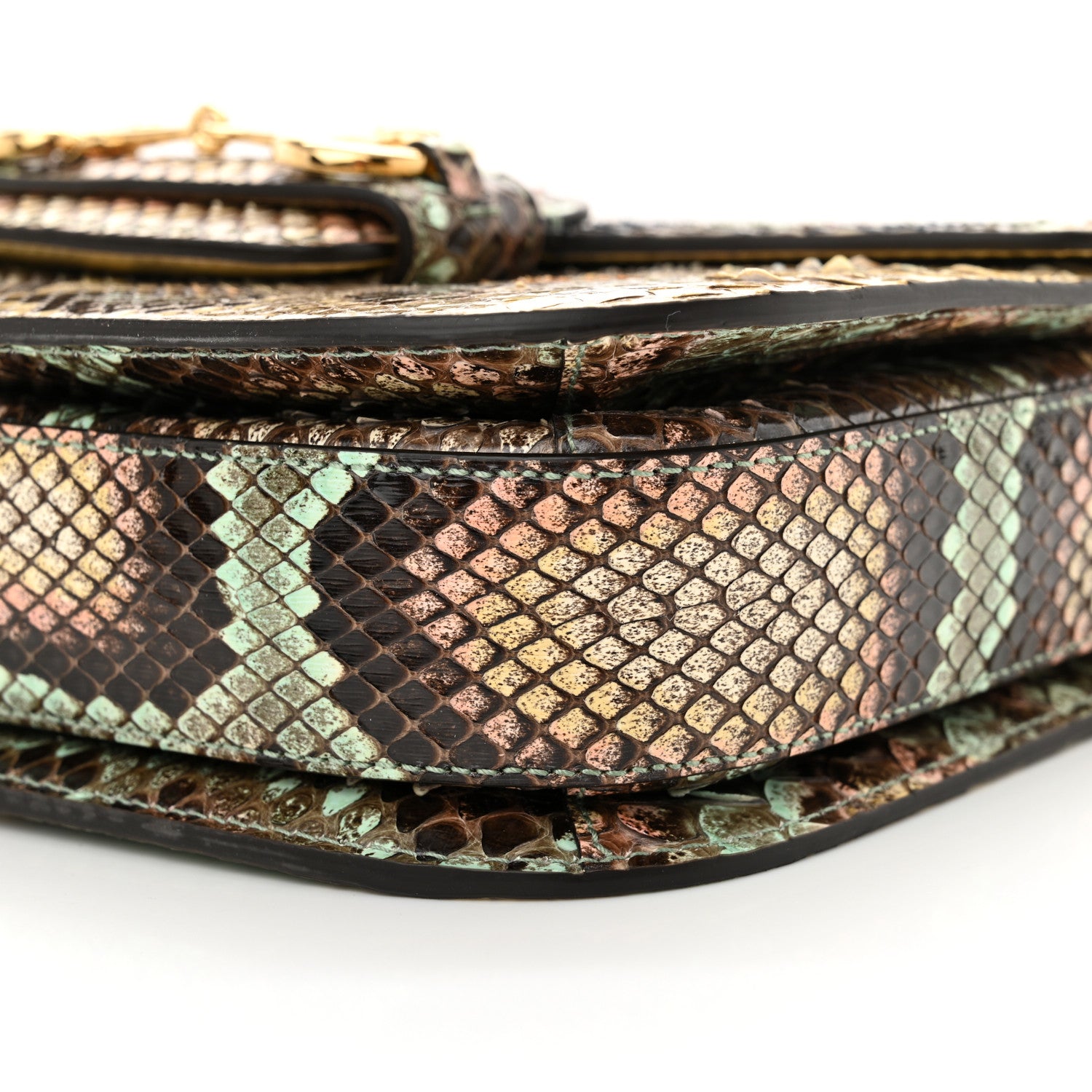 Gucci Snakeskin Horsebit 1955 Shoulder Bag Multicolor 10 of 14