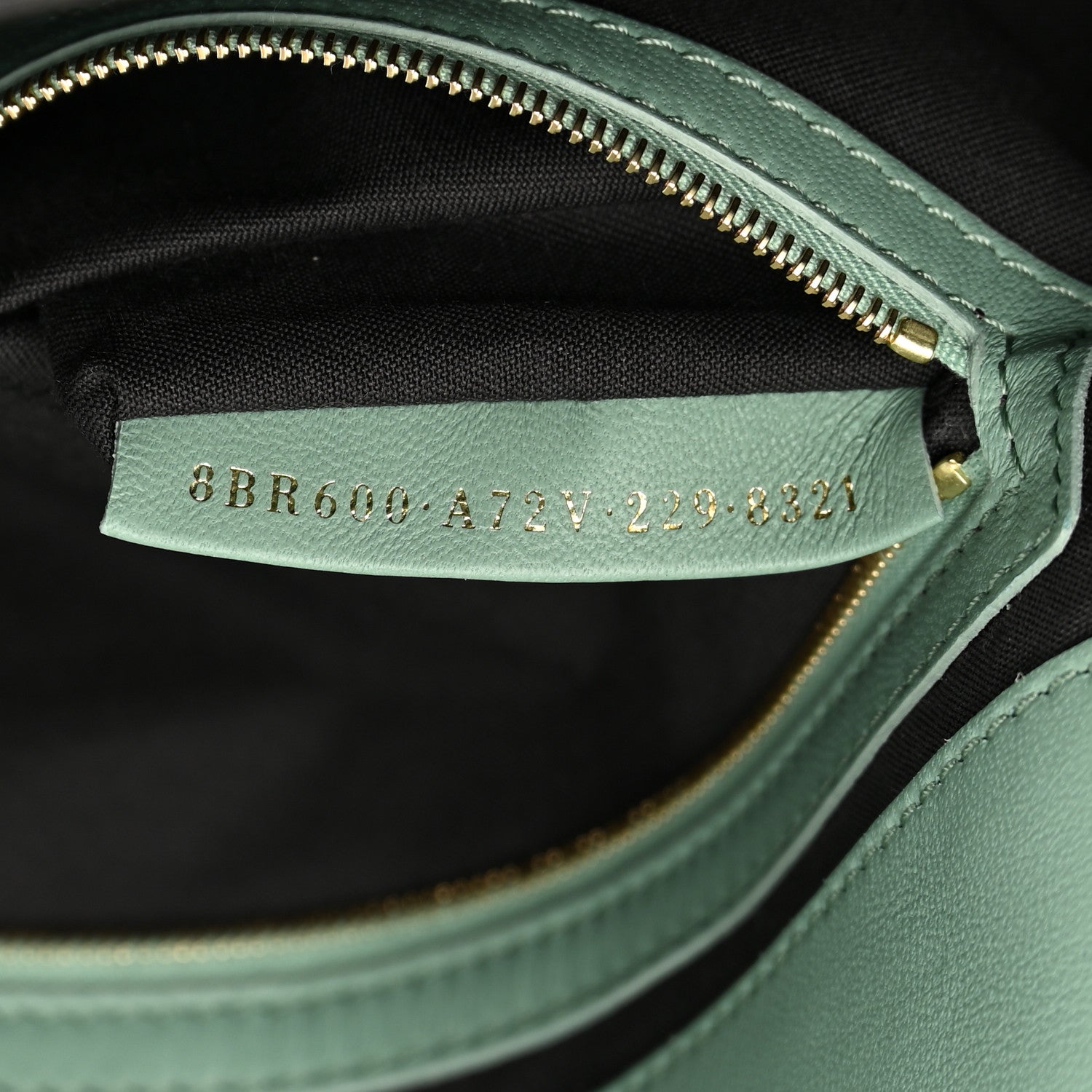 Fendi Nappa FF 1974 Embossed Baguette Menta 7 of 12