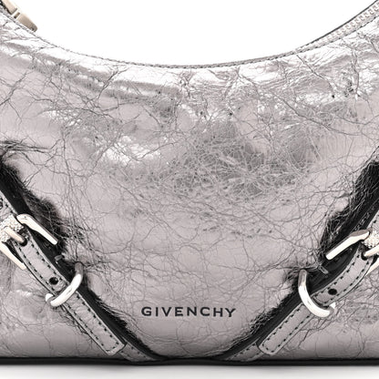 Givenchy Metallic Calfskin Mini Voyou Bag Silver 8 of 10