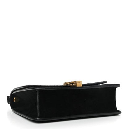 Saint Laurent Suede Carre Satchel Black 4 of 9