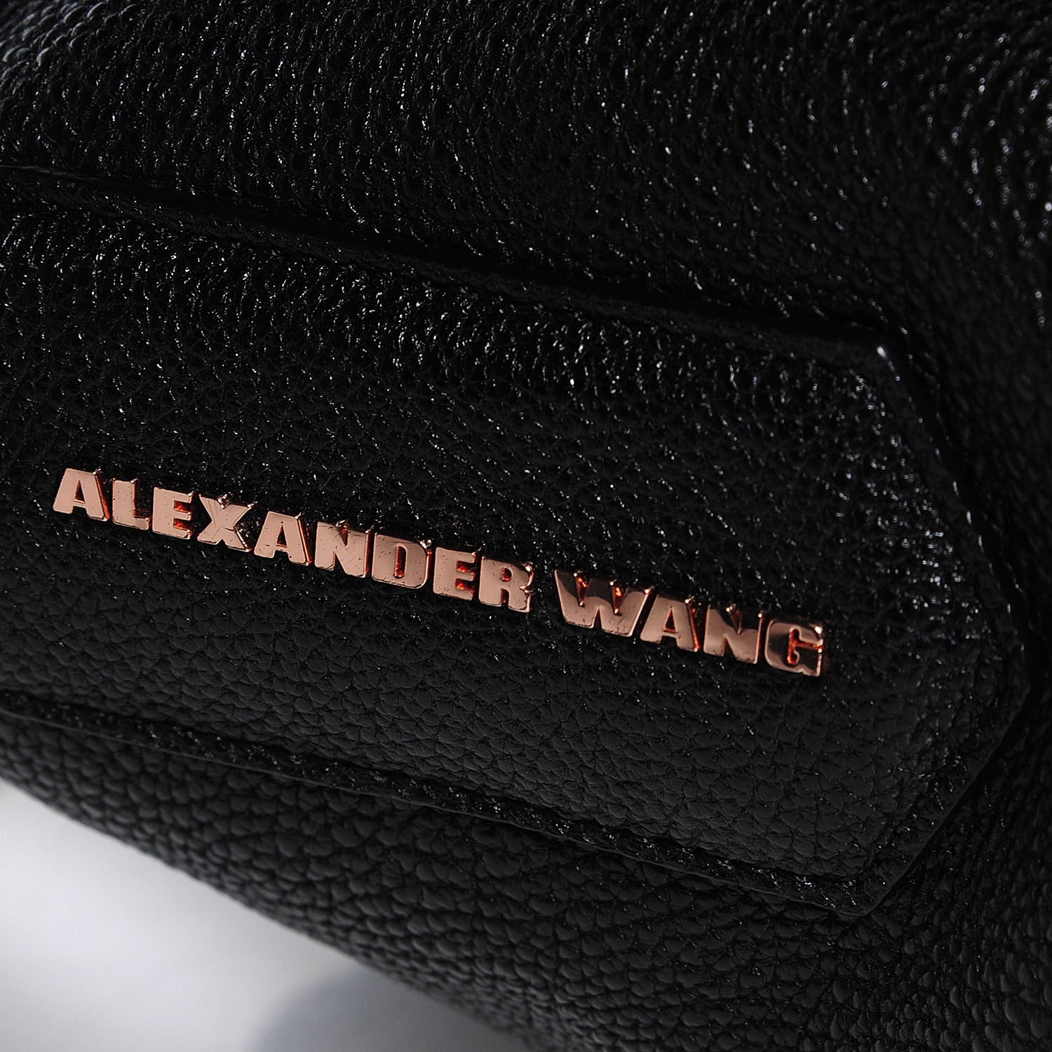 Alexander Wang Pebbled Calfskin Large Emile Black Rose Gold Hardware 10 of 10