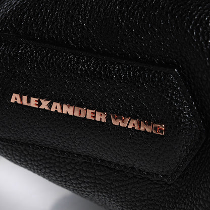 Alexander Wang Pebbled Calfskin Large Emile Black Rose Gold Hardware 10 of 10