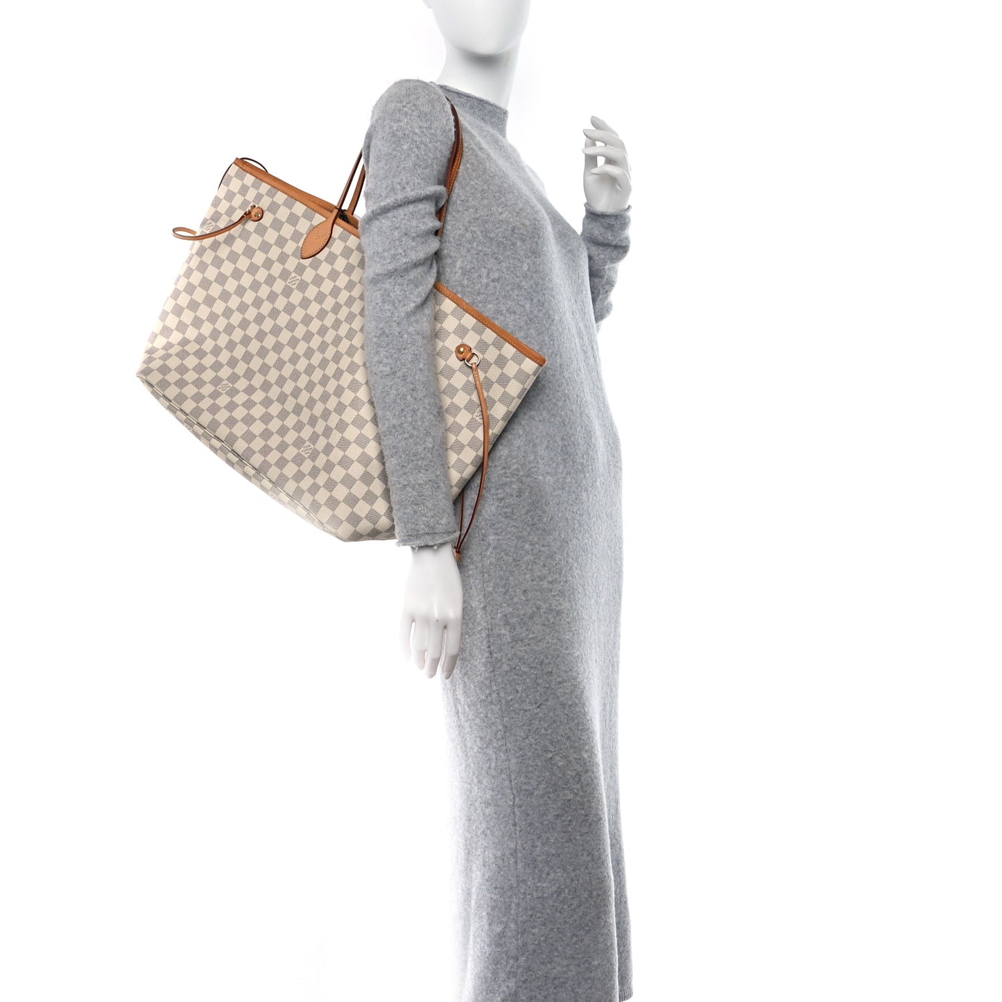 Damier Azur Neo Neverfull MM Rose Ballerine