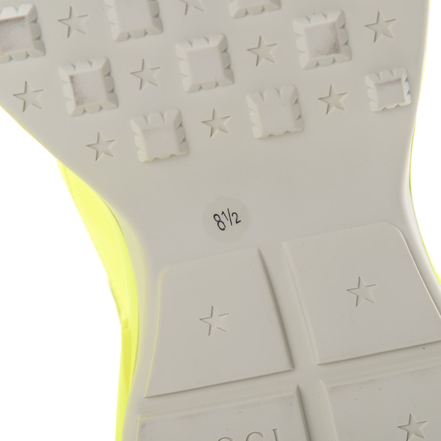 Gucci Calfskin Mens Rhyton Sneakers 8.5 Yellow Fluo 7 of 9