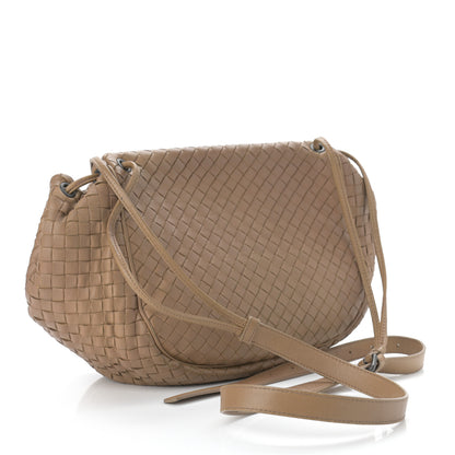 Bottega Veneta Nappa Intrecciato Small Messenger Flap Walnut 3 of 12