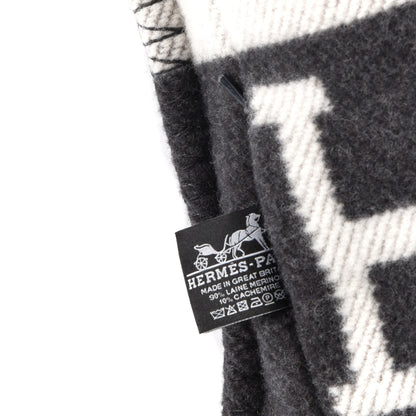 Hermes Wool Cashmere Avalon Pillow PM Ecru Gris Fonce 3 of 3