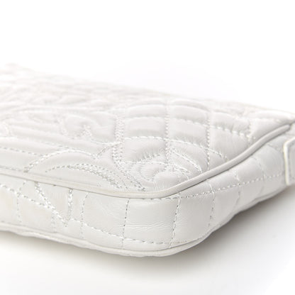 Versace Nappa Barocco Quilted Vanitas Chain Crossbody Bag White 11 of 11