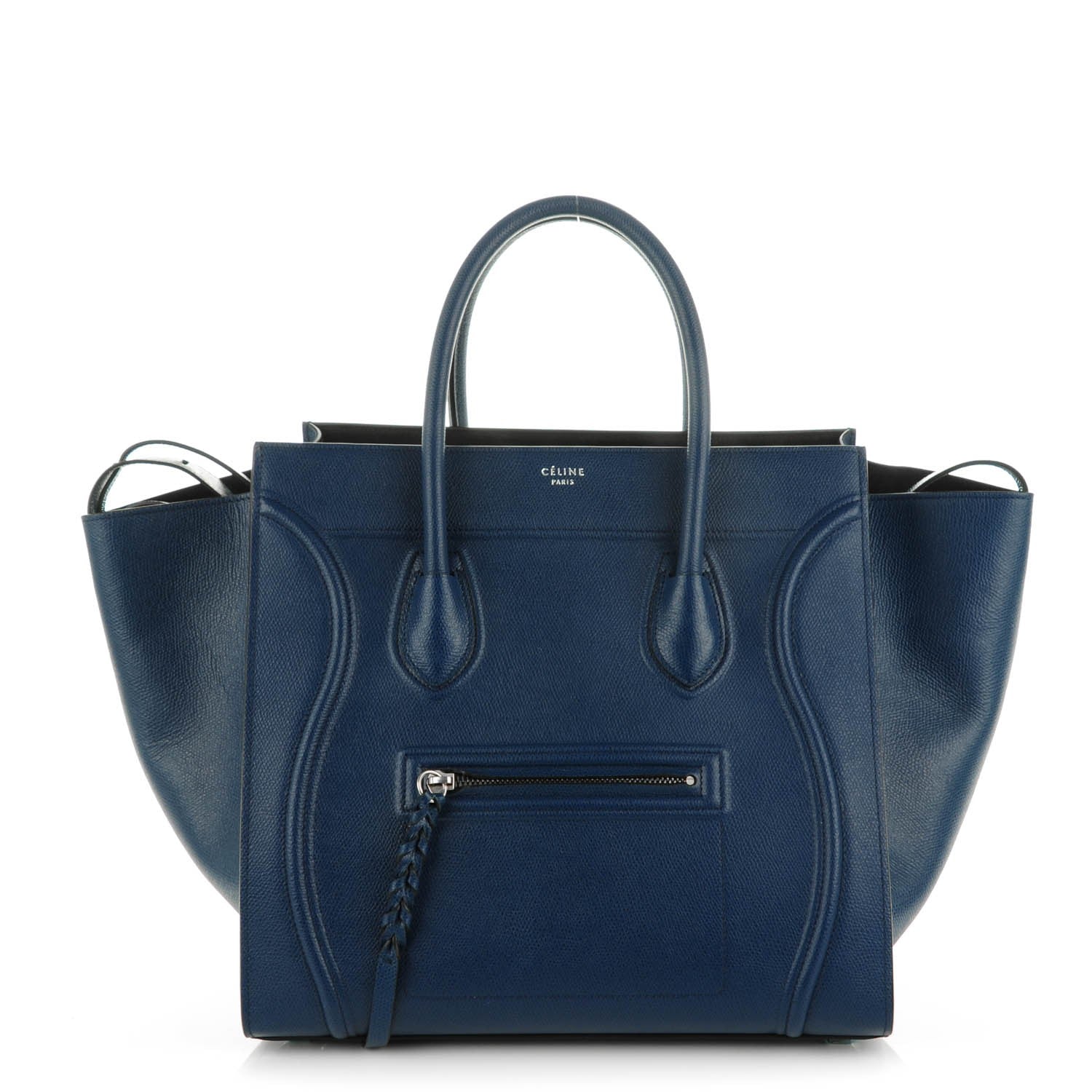 Celine Grained Calfskin Medium Phantom Luggage Indigo 1 of 7