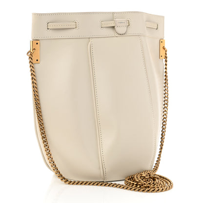 Saint Laurent Smooth Calfskin Small Talitha Bucket Bag Vintage White 2 of 7