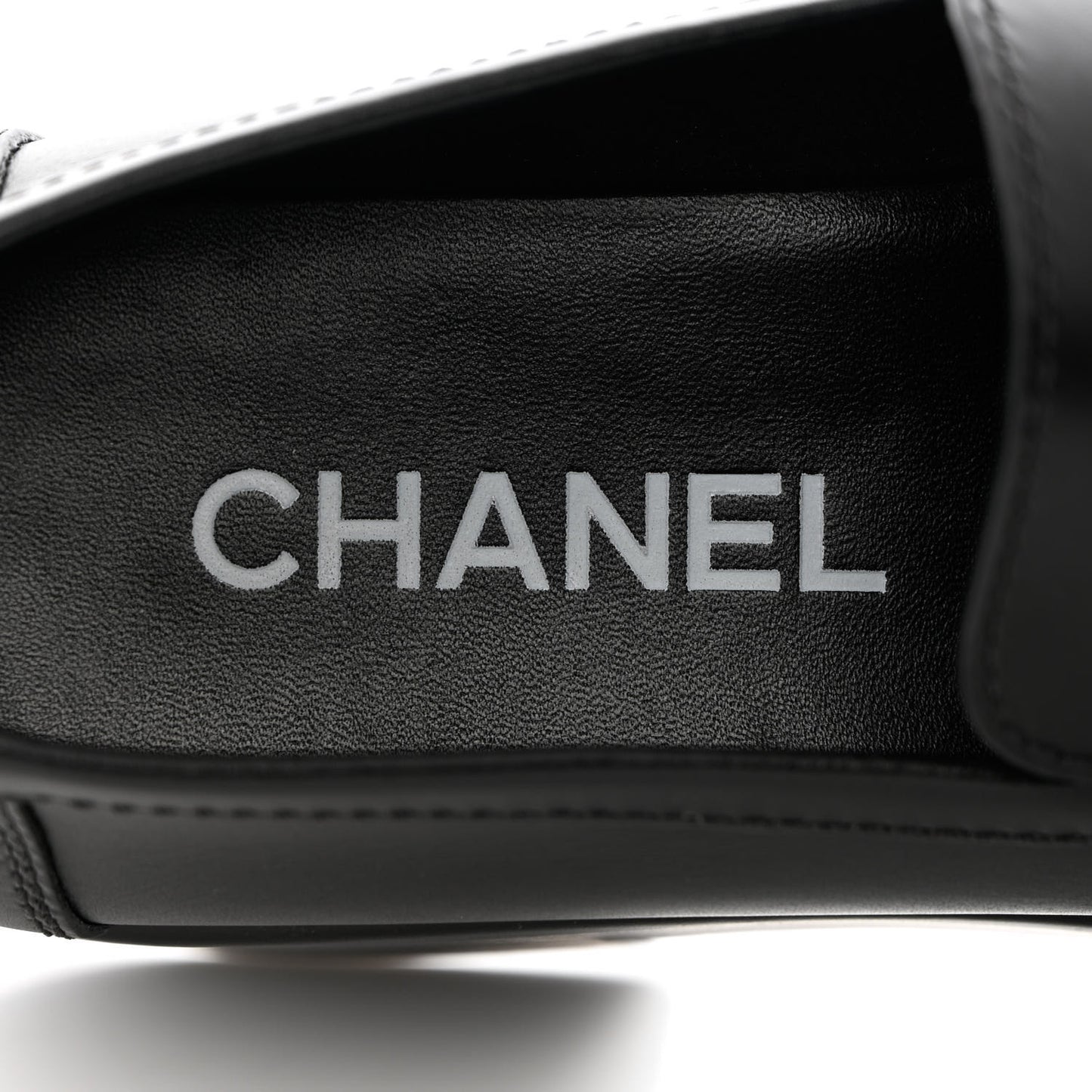 Calfskin CC Platform Loafers 39.5 Black