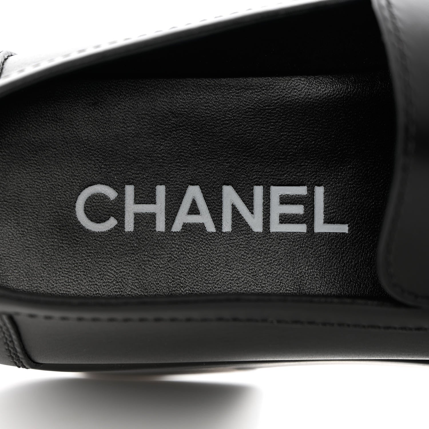 Chanel Calfskin CC Platform Loafers 39.5 Black 7 of 12
