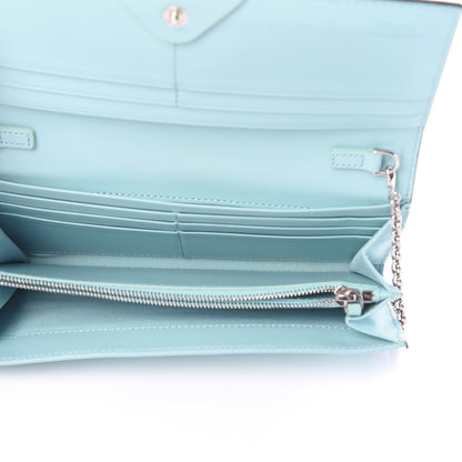 Fendi Vitello Century Lucido Hypnoteyes Studded Continental Wallet on Chain Turchese Pallido White Multicolor 4 of 11