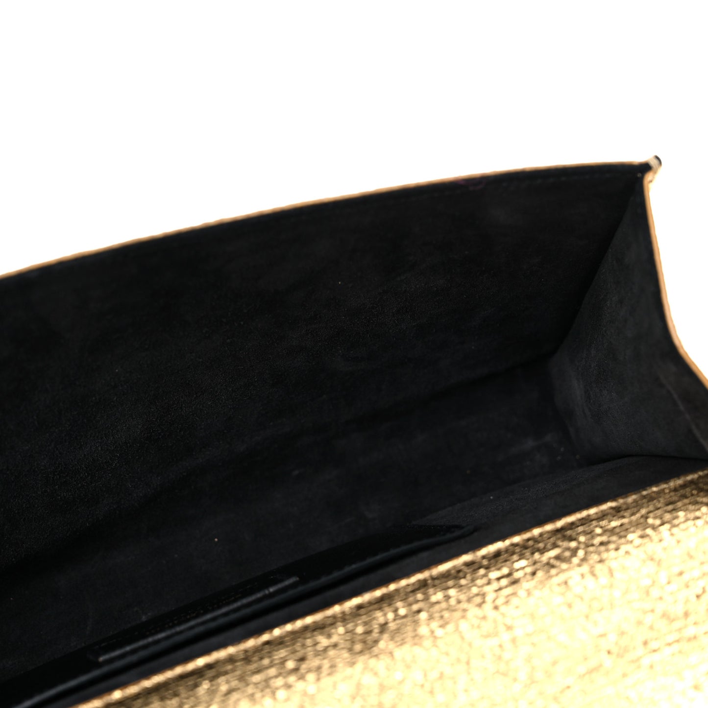 Metallic Textured Calfskin Classic Monogram Cassandre Clutch Gold