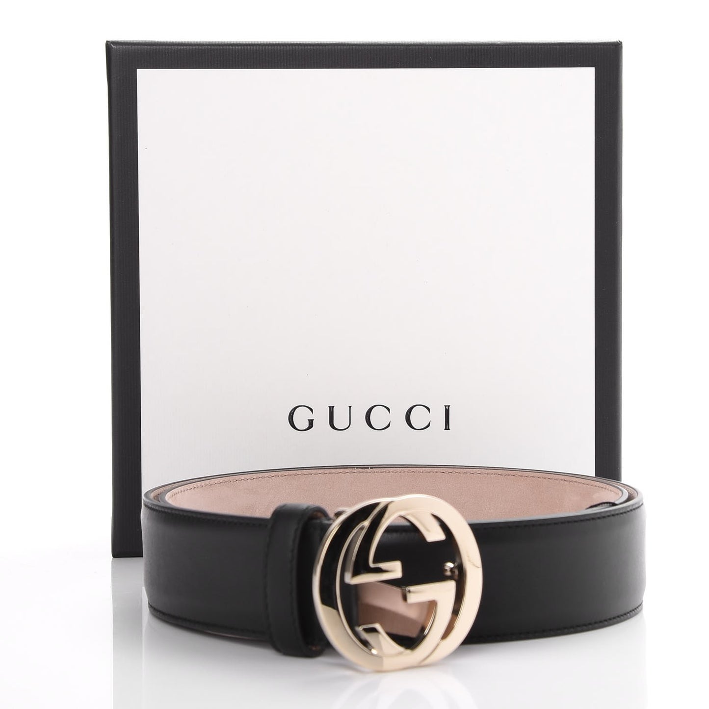 Calfskin Interlocking G 37mm Belt 90 36 Black