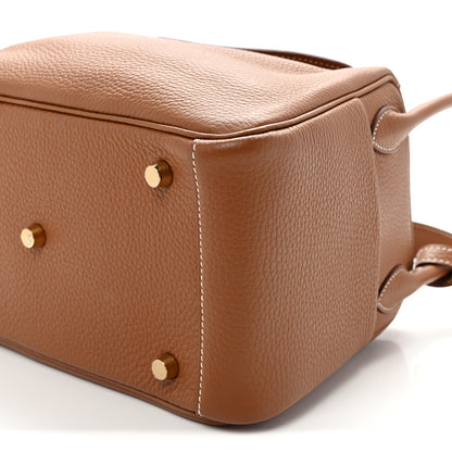 Hermes Taurillon Clemence Lindy 26 Gold 10 of 10