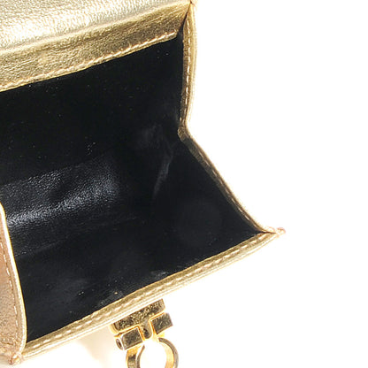 FASHIONPHILE SALVATOREFERRAGAMOMetallicLeatherGanciniEveningBagGold 5 of 8