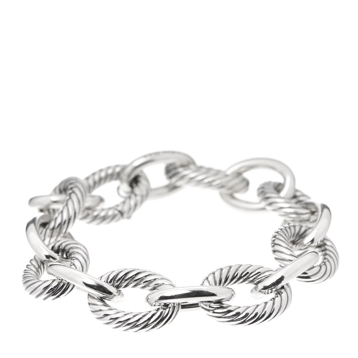 Sterling Silver 17mm Extra Large Oval Link Bracelet