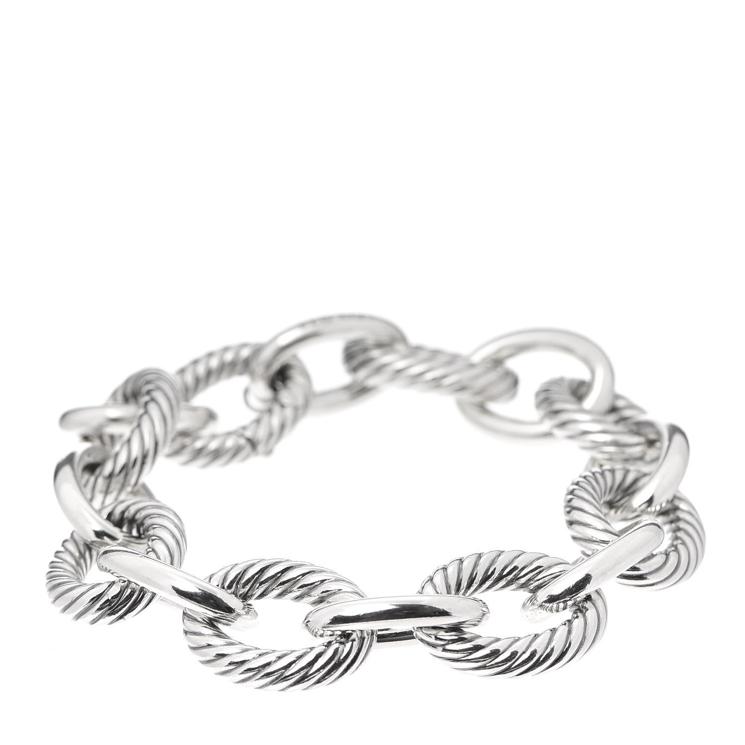 David Yurman Sterling Silver 17mm Extra Large Oval Link Bracelet 1 of 5