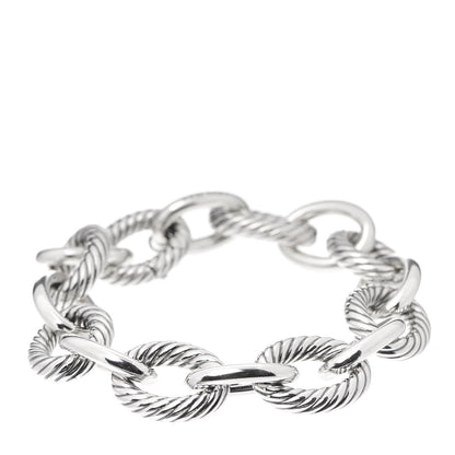 David Yurman Sterling Silver 17mm Extra Large Oval Link Bracelet 1 of 5