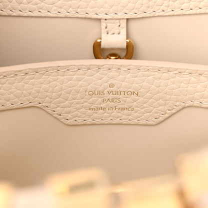 Louis Vuitton Taurillon Mother of Pearl Flowers Capucines BB Creme Nacre 6 of 11