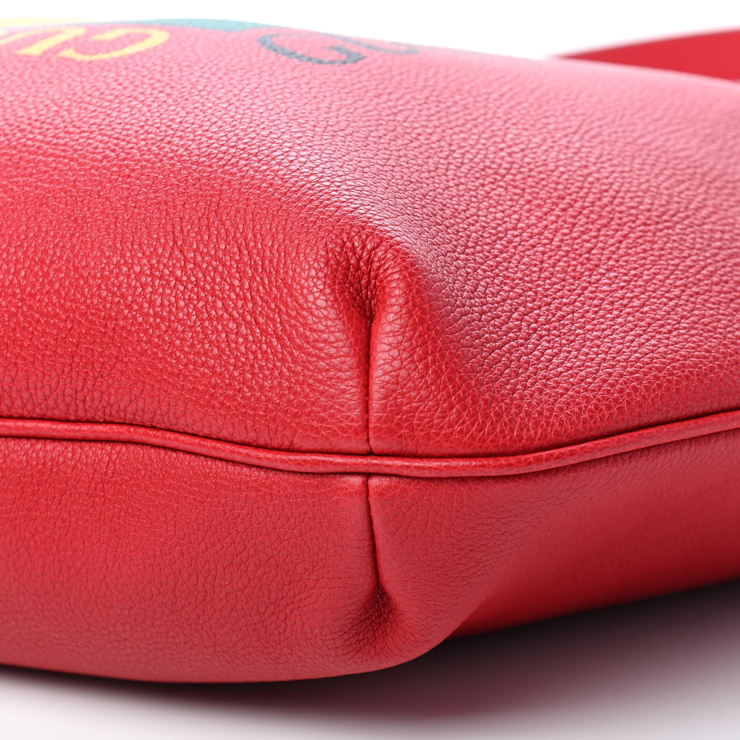 Gucci Grained Calfskin Logo Half Moon Hobo Red 9 of 9