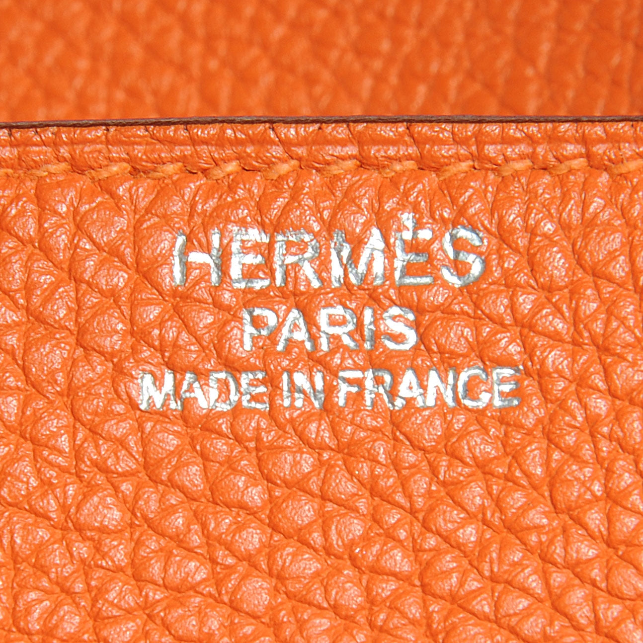 Hermes Taurillon Clemence Birkin 35 Orange 6 of 9