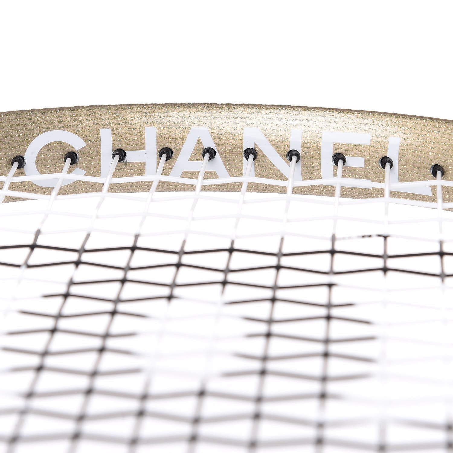 Chanel Tennis Racquet and Nylon Quilted Cover White 4 of 10