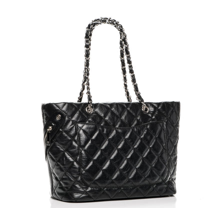 Chanel Aged Calfskin Quilted Large Cotton Club Tote Black 3 of 7