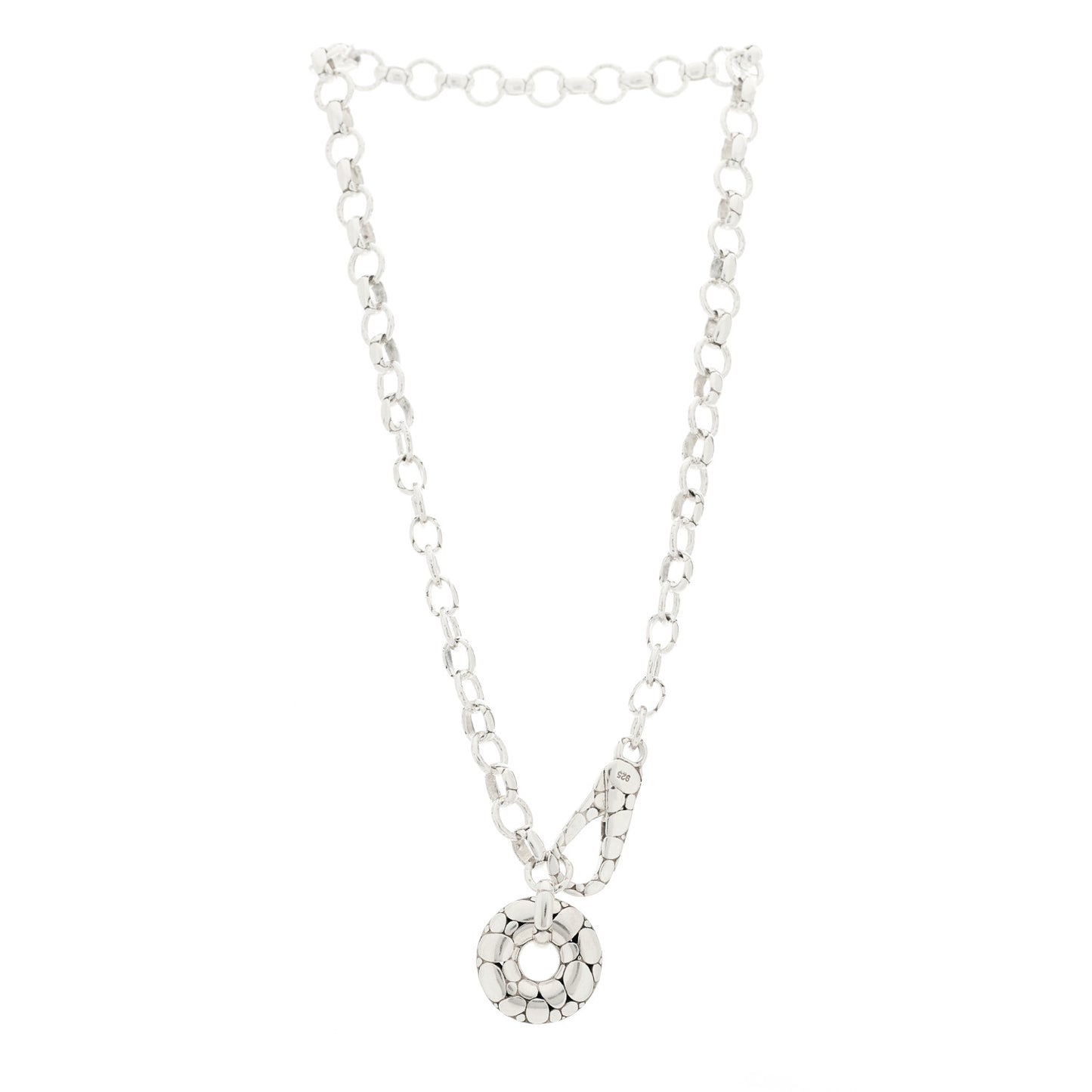 Sterling Silver Kali Pebble Pendant Necklace
