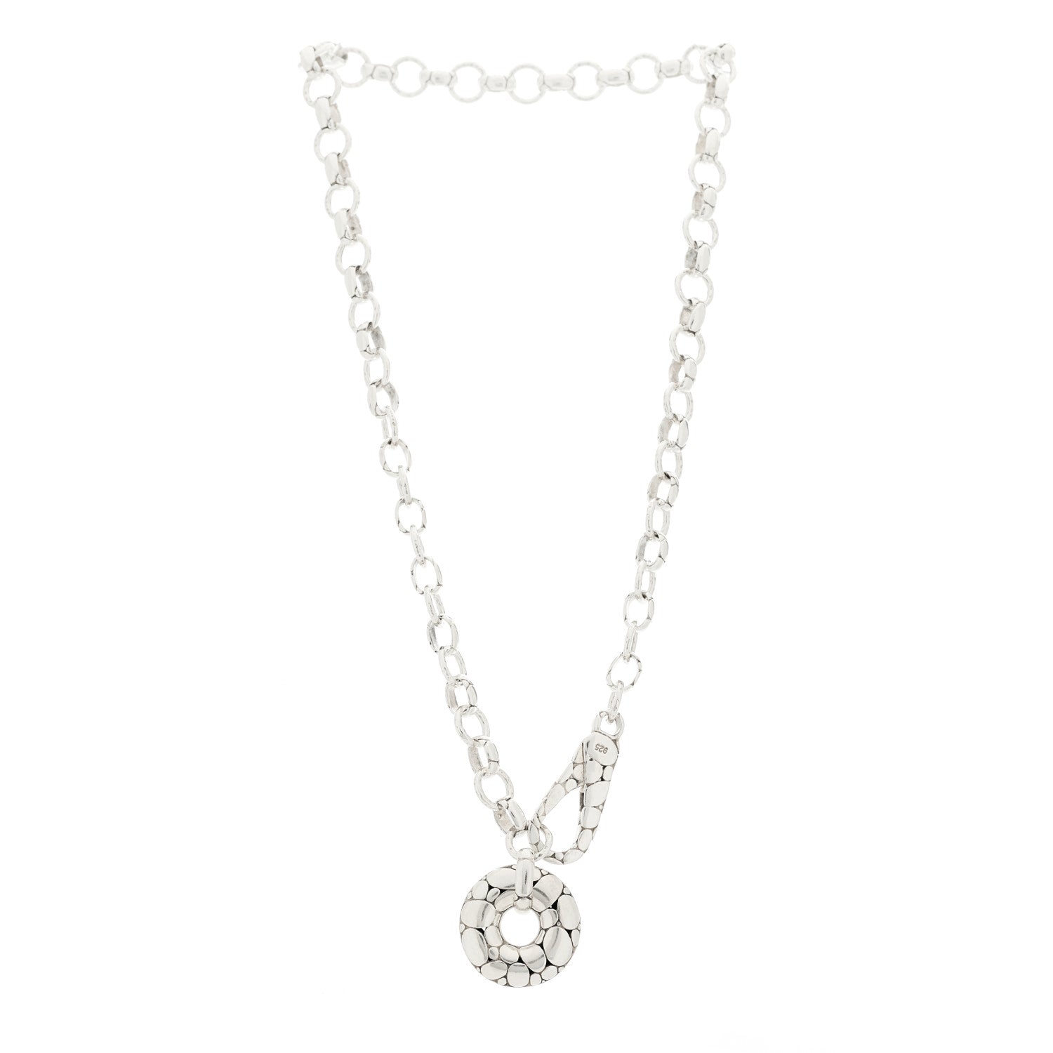John Hardy Sterling Silver Kali Pebble Pendant Necklace 3 of 4