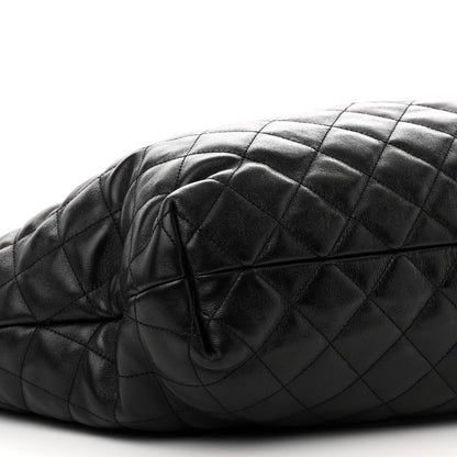 Saint Laurent Lambskin Quilted Maxi Icare Shopping Tote Black 10 of 11