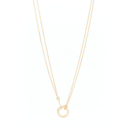 Cartier 18K Yellow Gold 2 Diamond LOVE Necklace 1 of 7