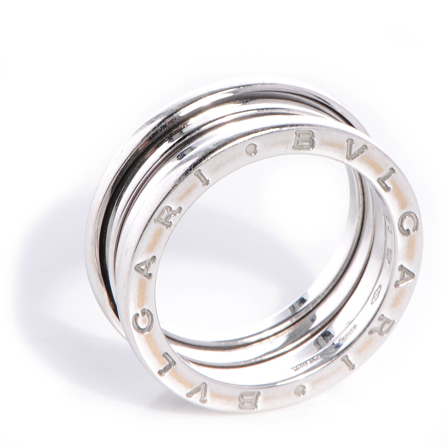 Bulgari 18K White Gold B.Zero1 Four-Band Ring 60 9 3 of 5