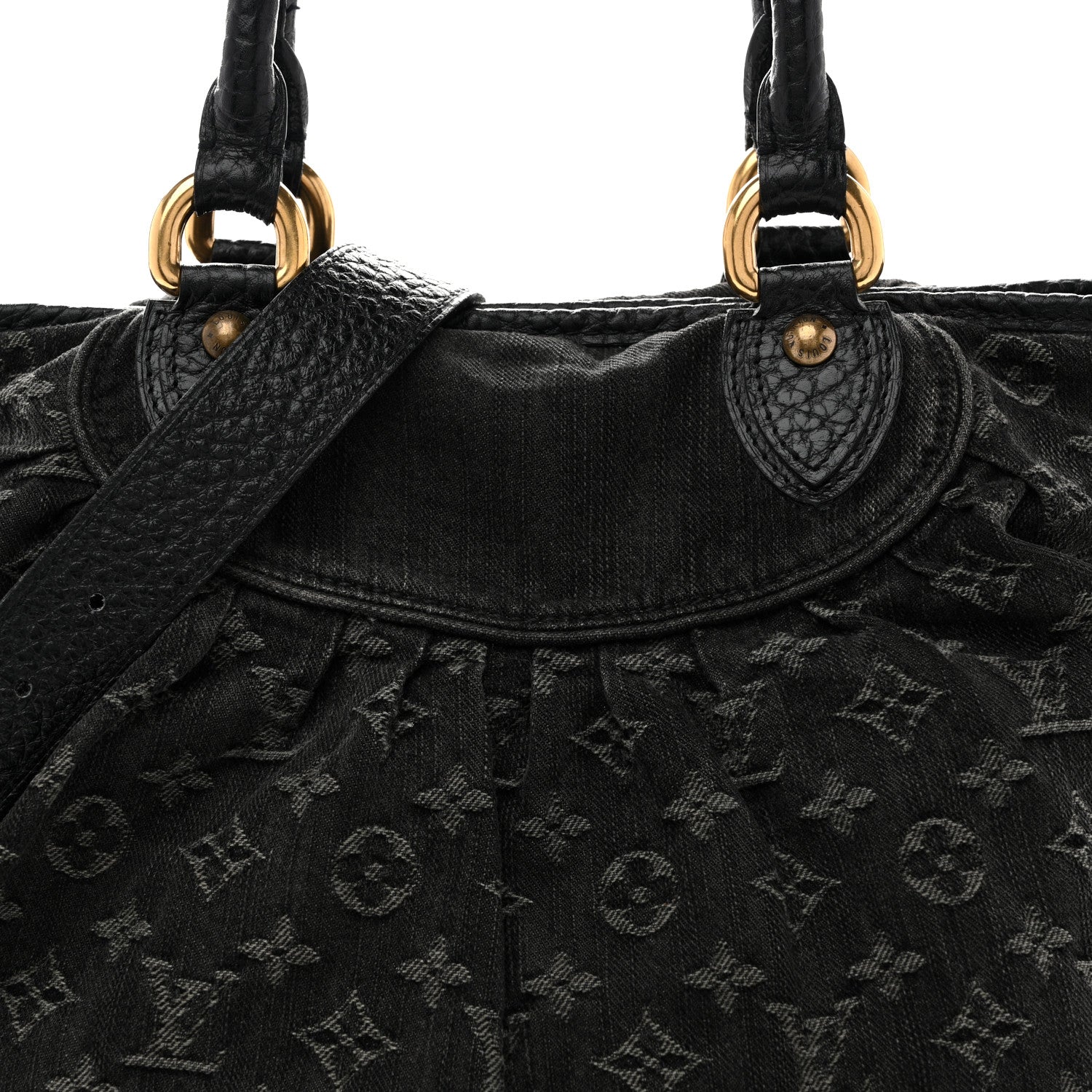 Louis Vuitton Denim Neo Cabby MM Black 8 of 14