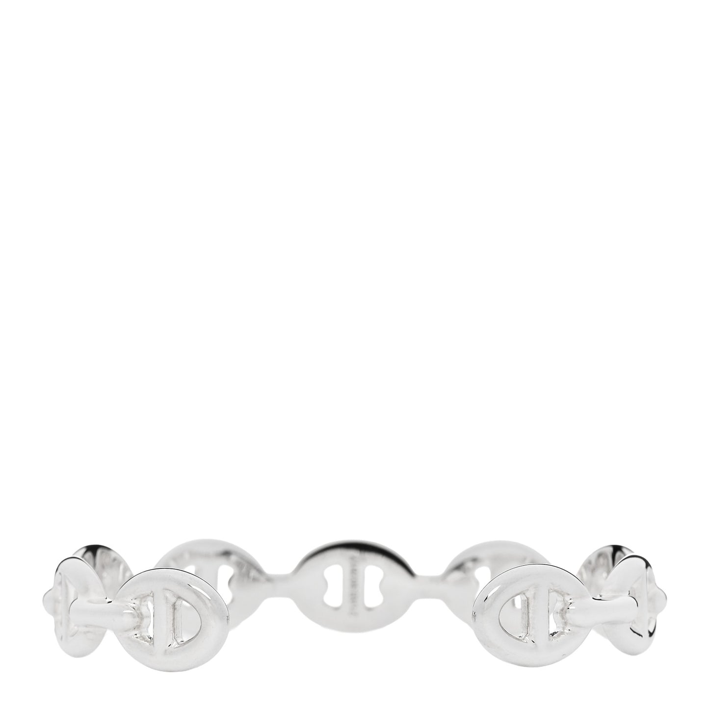 Sterling Silver MM Chaine d'Ancre Enchainee Cuff Bracelet SH