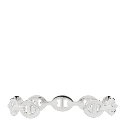 Hermes Sterling Silver MM Chaine d'Ancre Enchainee Cuff Bracelet SH 2 of 5