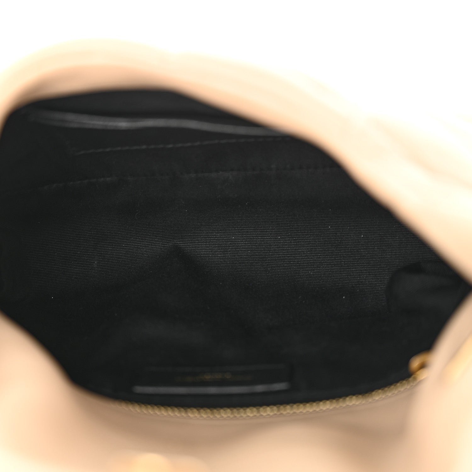 Saint Laurent Lambskin Quilted Toy Loulou Puffer Monogram Chain Satchel Dark Beige 5 of 16