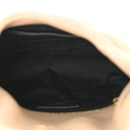 Saint Laurent Lambskin Quilted Toy Loulou Puffer Monogram Chain Satchel Dark Beige 5 of 16