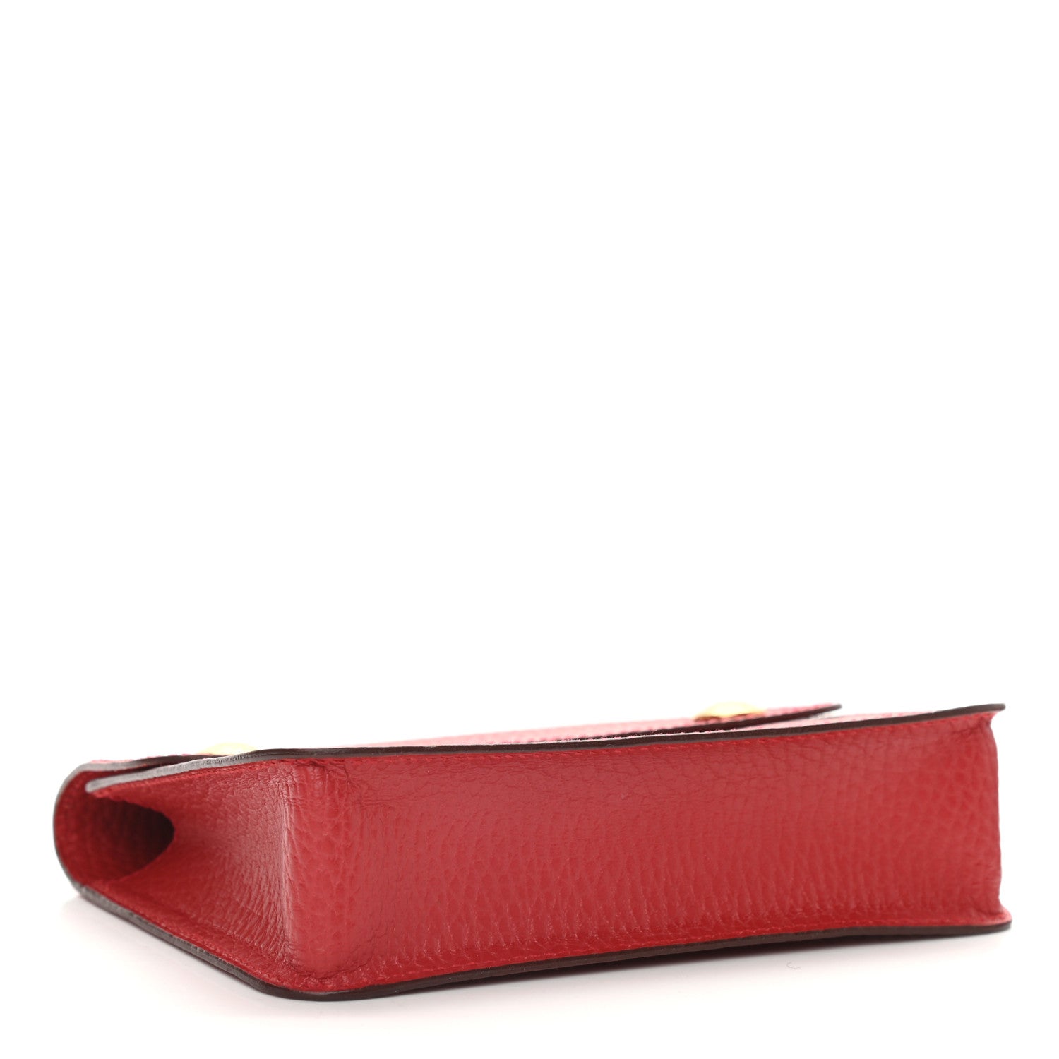 Hermes Taurillon Clemence Pochette Green Belt Bag Rouge Vif 4 of 9