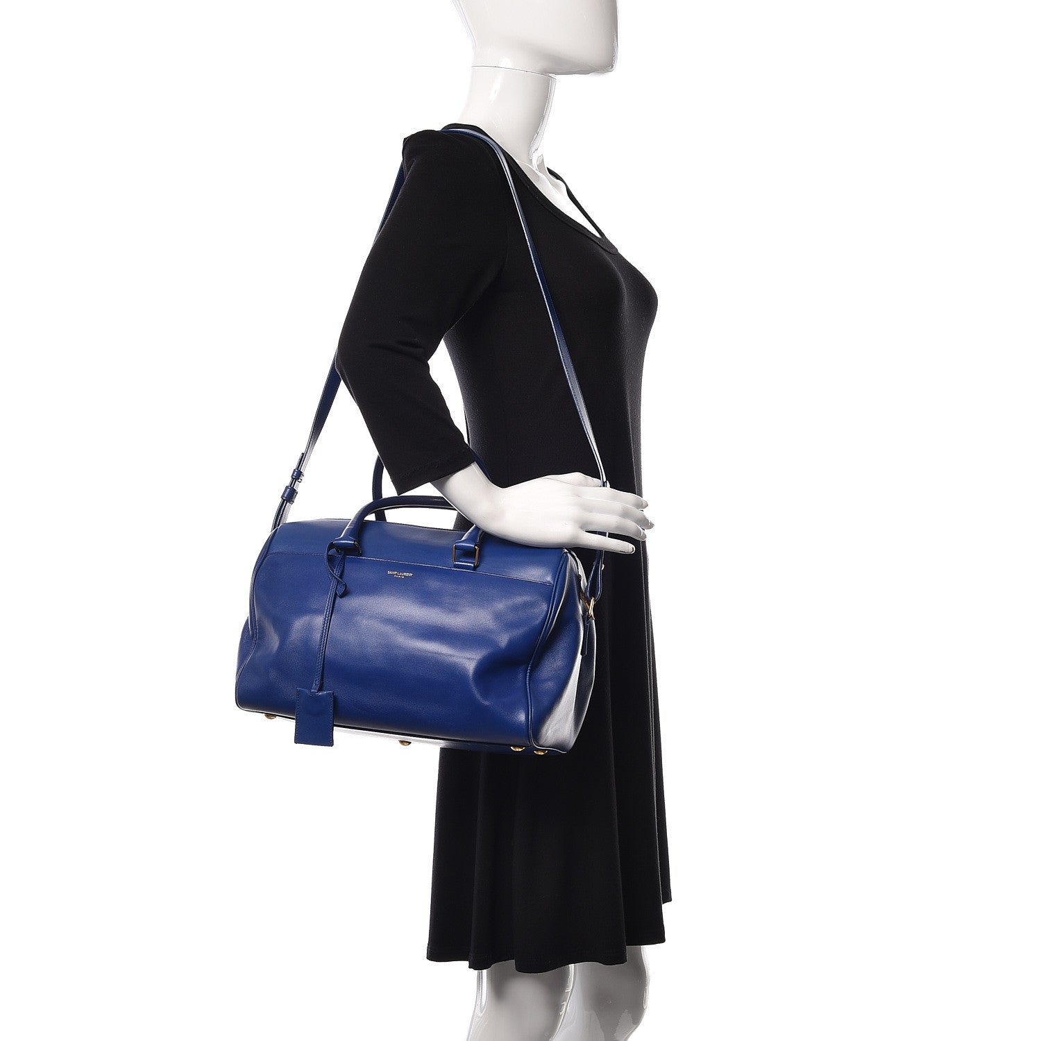 Saint Laurent Calfskin Classic Duffle 6 Marine 2 of 11