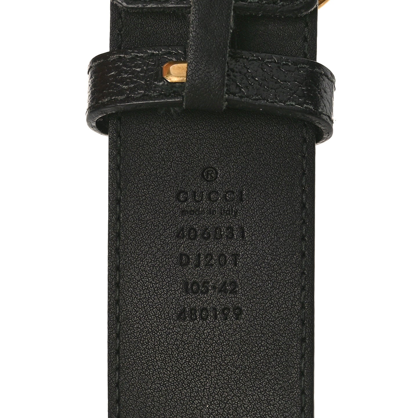 Textured Dollar Calfskin Double G 40mm Belt 105 42 Black