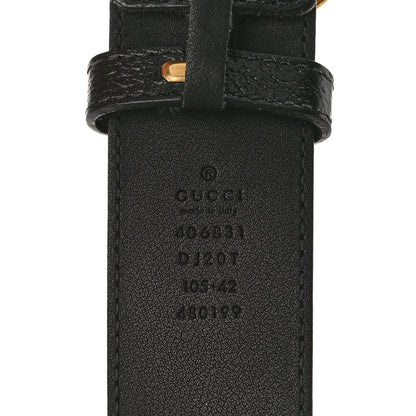 Gucci Textured Dollar Calfskin Double G 40mm Belt 105 42 Black 3 of 5