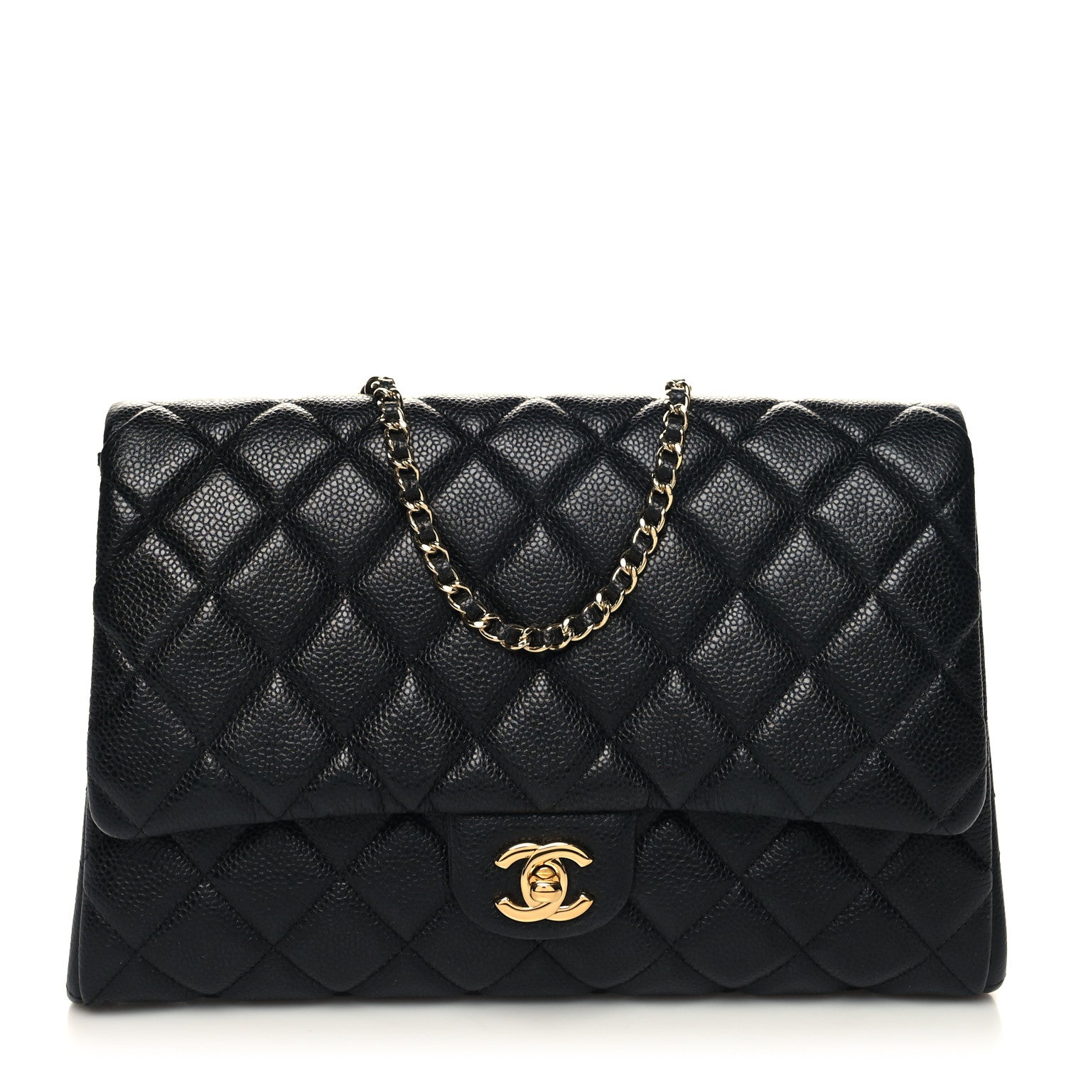 Chanel Caviar Quilted Clutch With Chain Flap Black 1 of 8