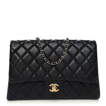 Chanel Caviar Quilted Clutch With Chain Flap Black 1 of 8