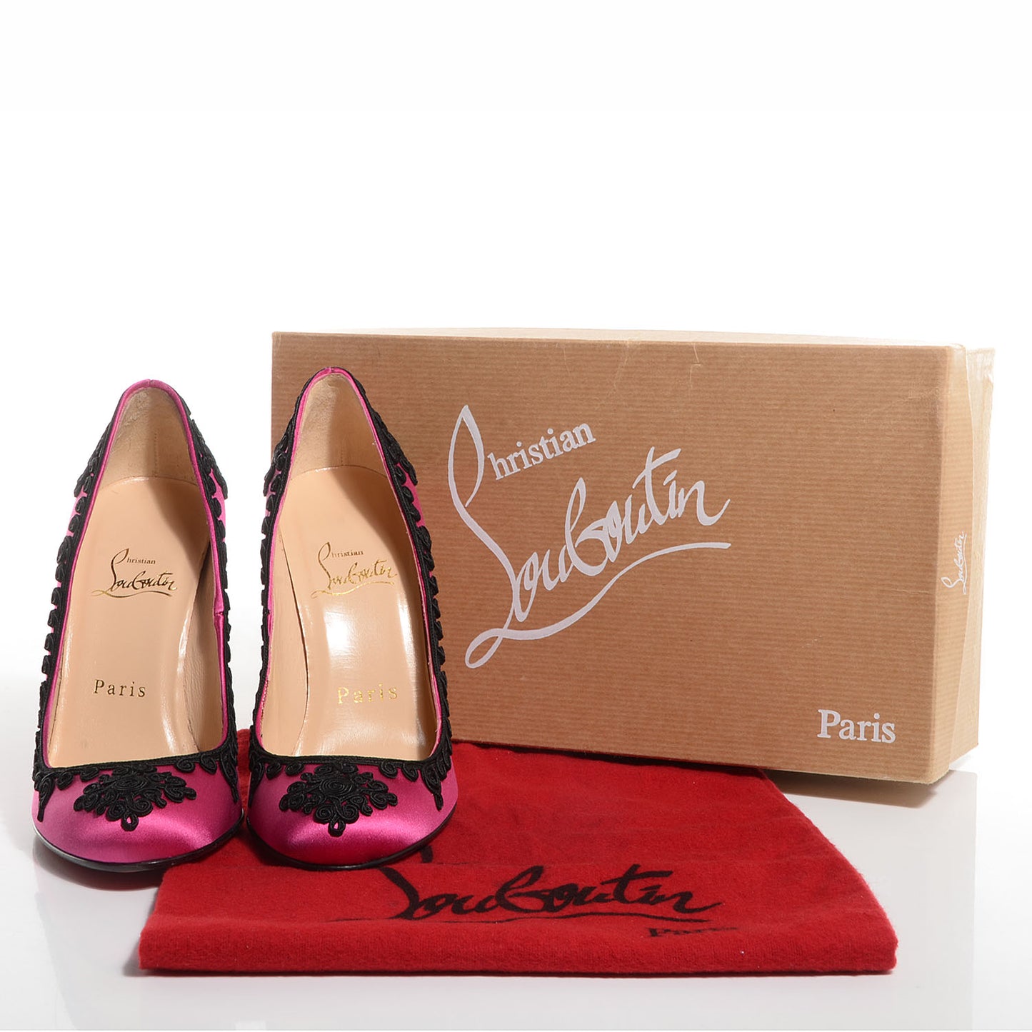 Satin Samira 100 Pumps Pink Black 37