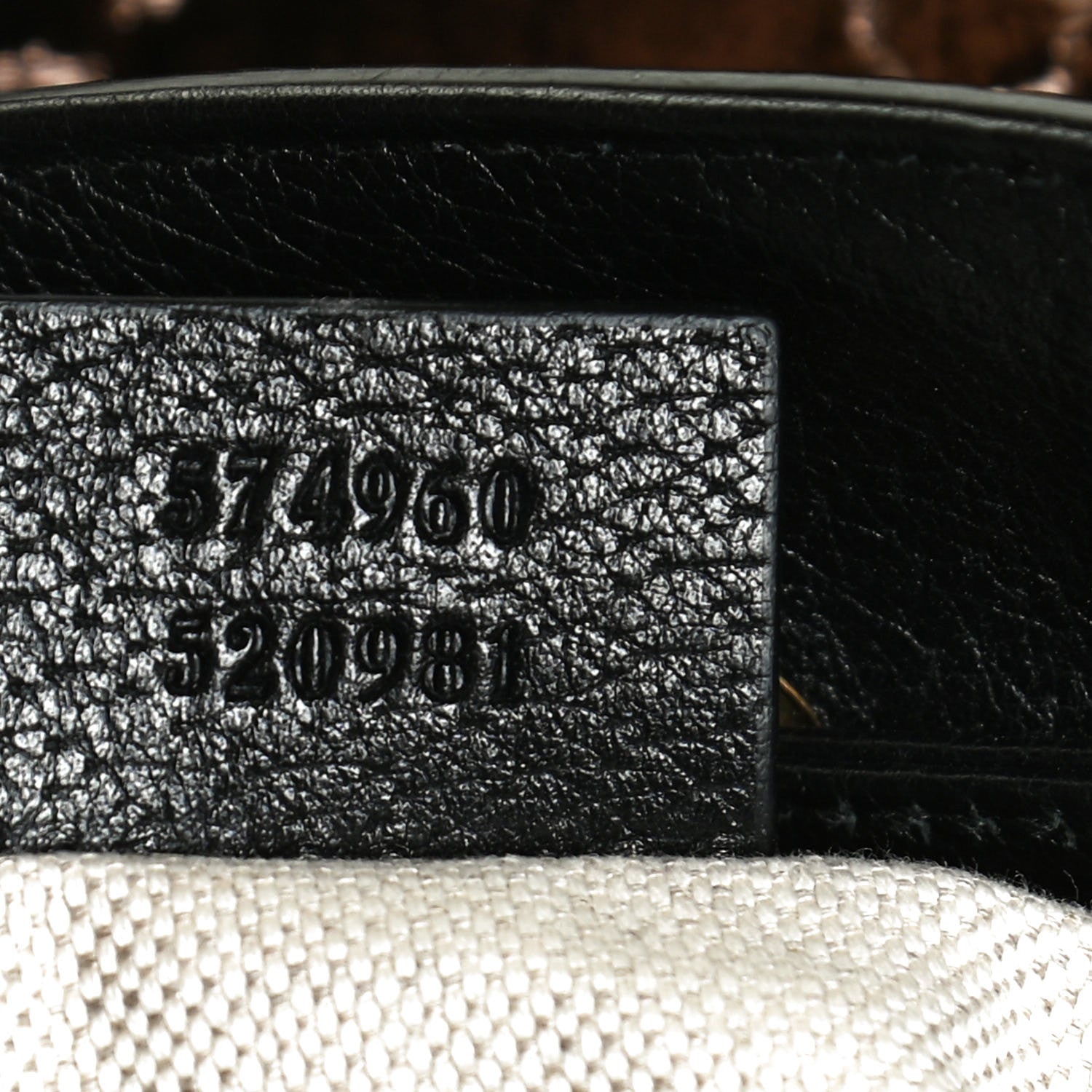 Gucci Velvet GG Monogram Textured Calfskin Web Bucket Bag Brown Black 7 of 12