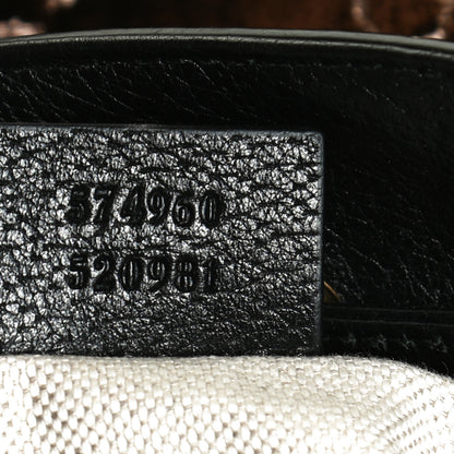 Gucci Velvet GG Monogram Textured Calfskin Web Bucket Bag Brown Black 7 of 12