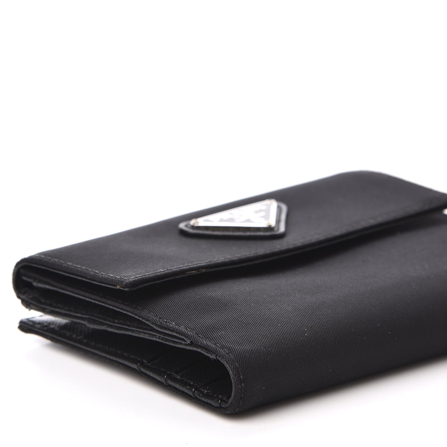 Prada Tessuto Nylon French Wallet Black 6 of 10