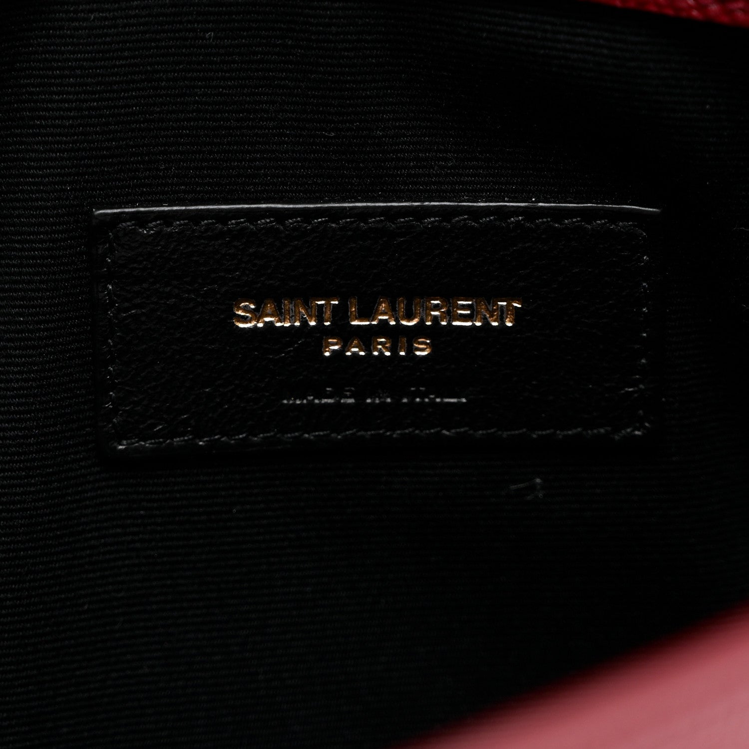 Saint Laurent Grain De Poudre Uptown Pouch Red 6 of 7