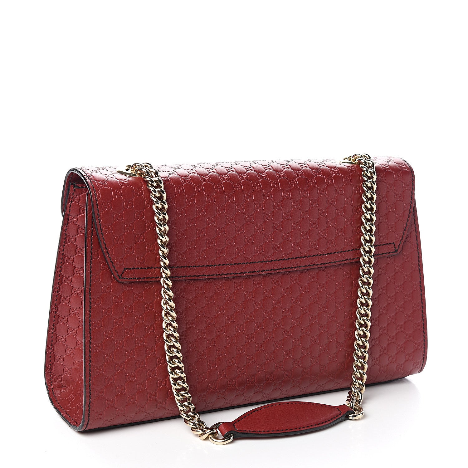 Gucci Microguccissima Medium Emily Chain Shoulder Bag Red 2 of 9
